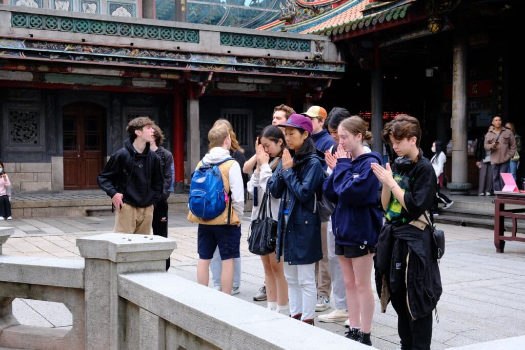 Brentwood School Trip Taiwan 2024 Longshan Temple