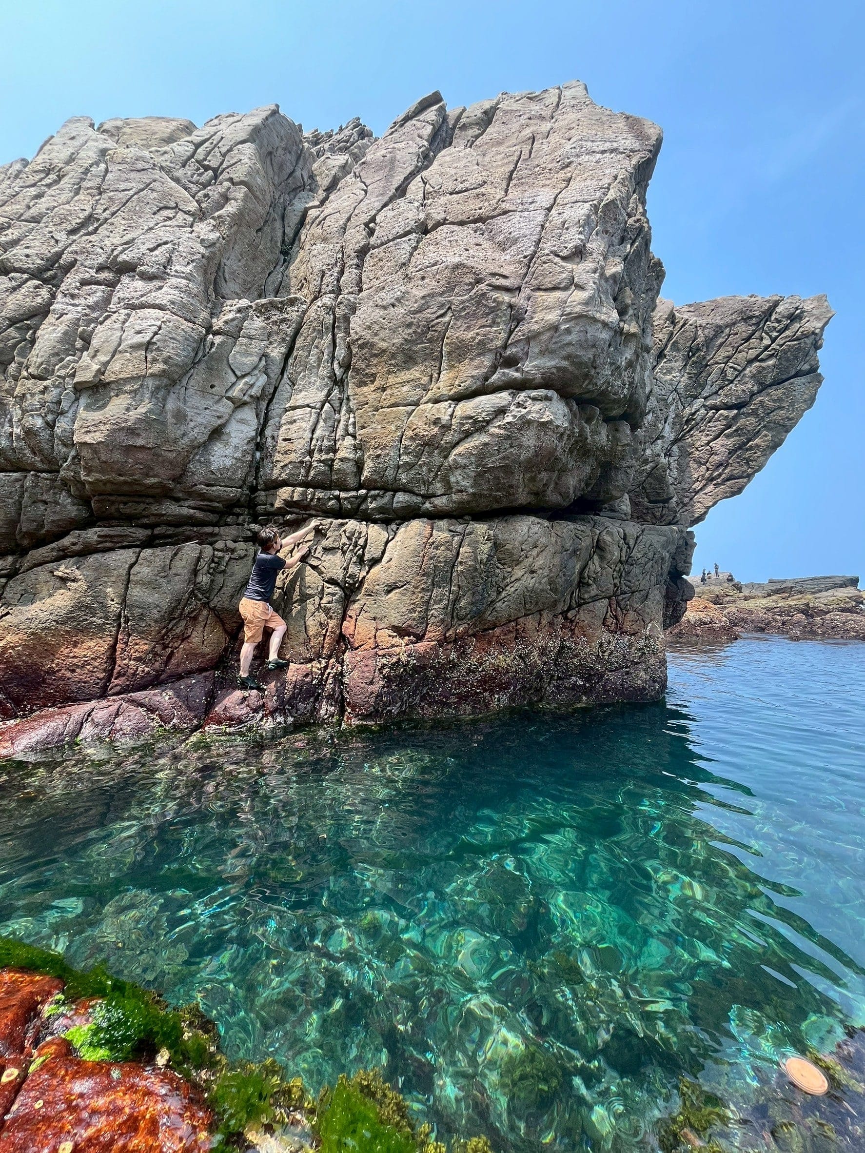 Longdong Rock Climbing 7 Deep Water Soloing in Longdong